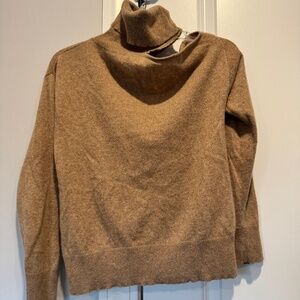 Charter Club Cashmere One Shoulder Camel Sweater - size medium